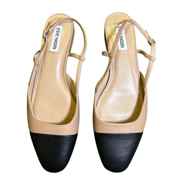 Steve Madden Tan and Black Flats - Picture 4 of 6